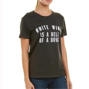 NWT- PRINCE PETER White Wine Is a Hell Of a Drug Graphic Tee Shirt